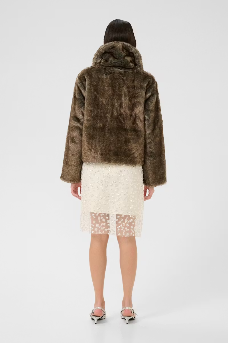 Karen By Simonsen Carol Fur Jacket - Falcon