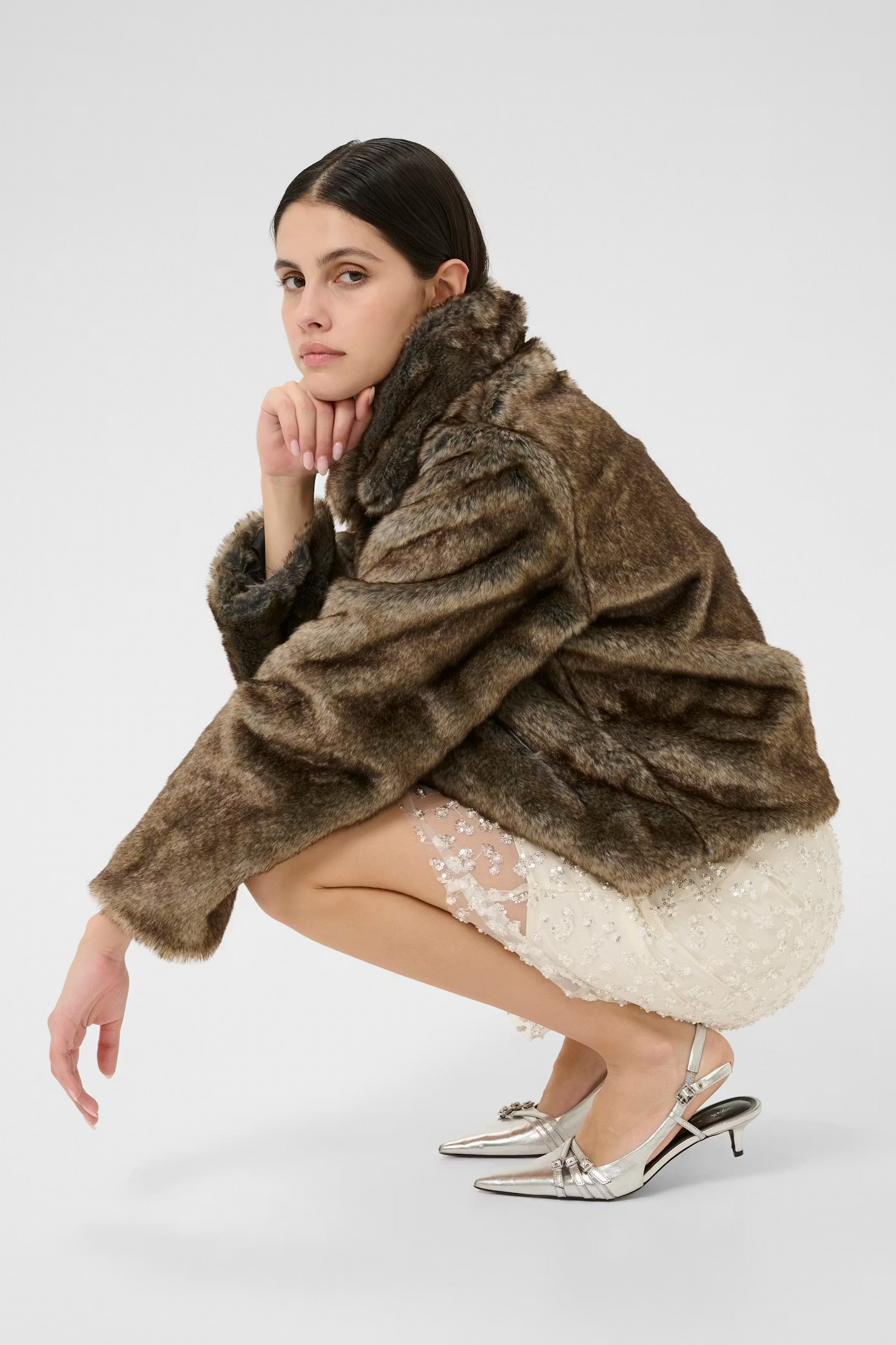 Karen By Simonsen Carol Fur Jacket - Falcon