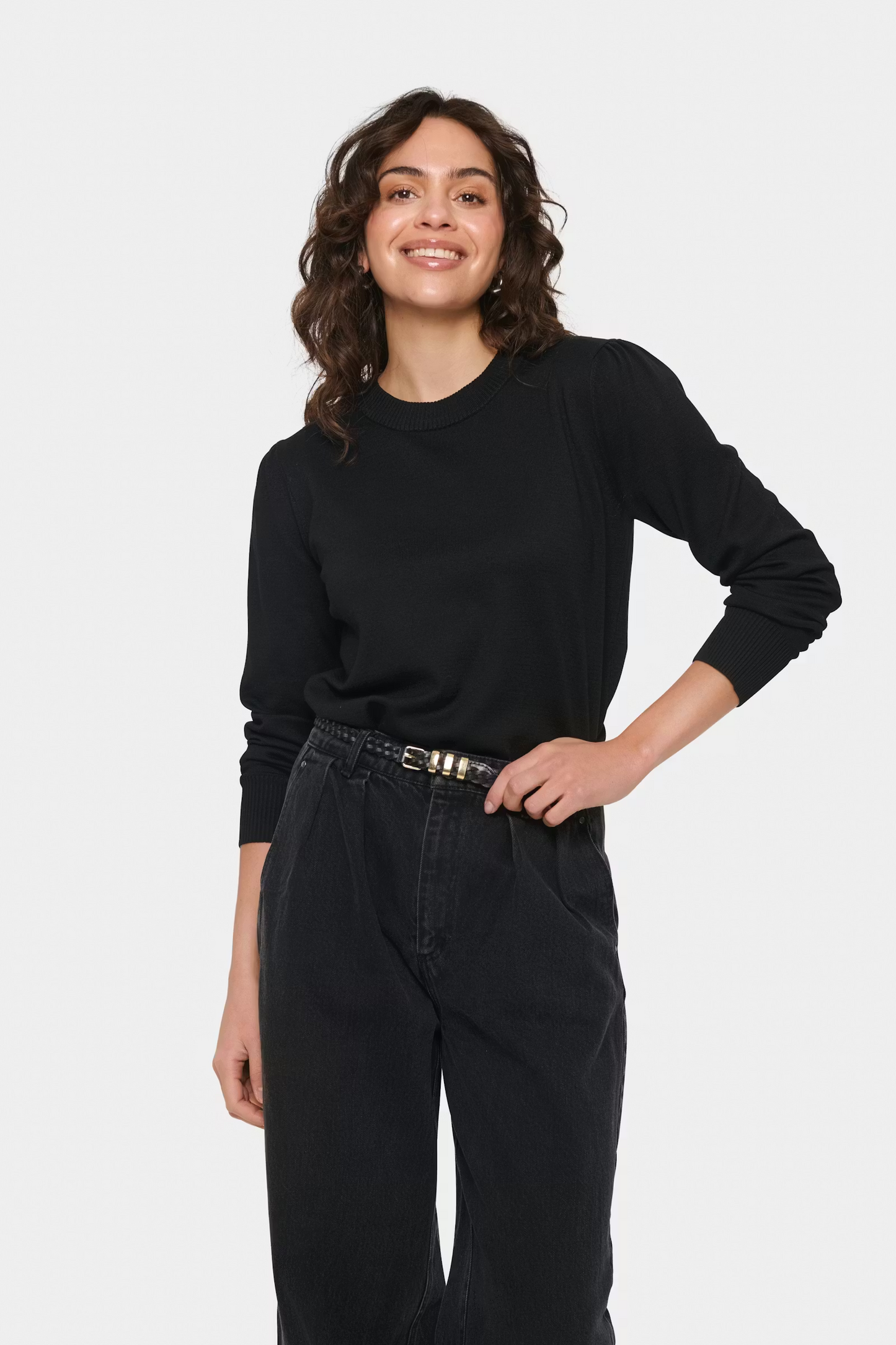 Saint Tropez Mila LS Pullover - Black