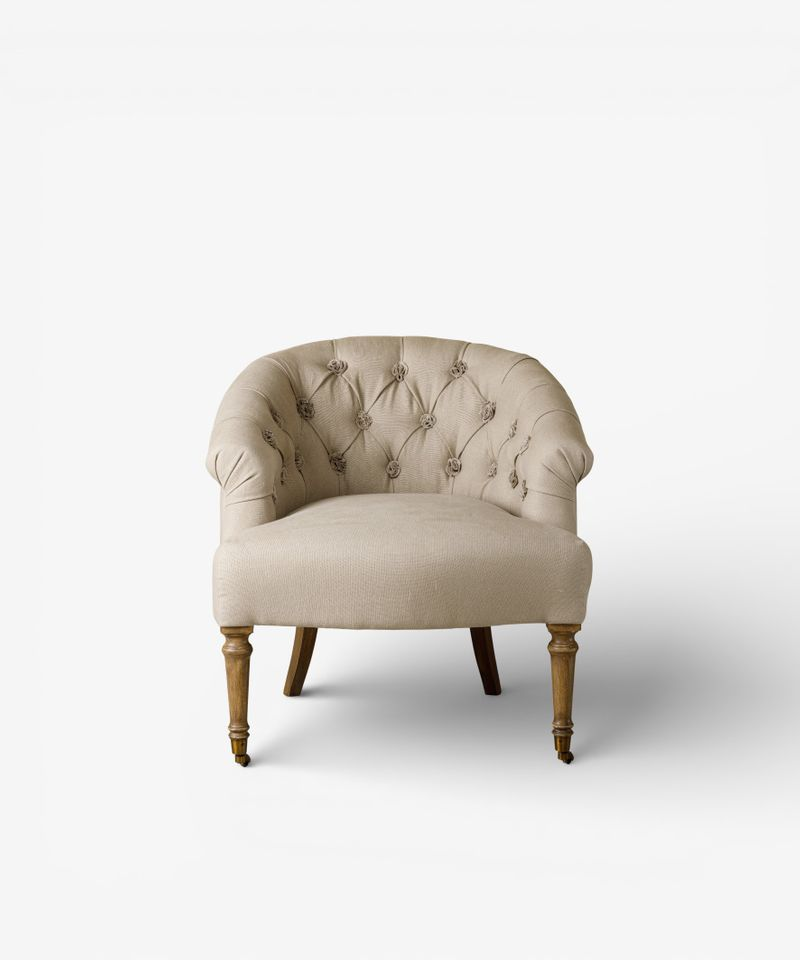 French Country Felix Tub Chair - Taupe