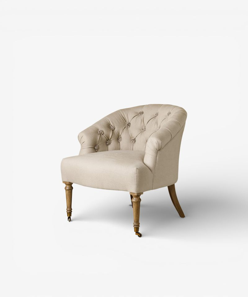French Country Felix Tub Chair - Taupe