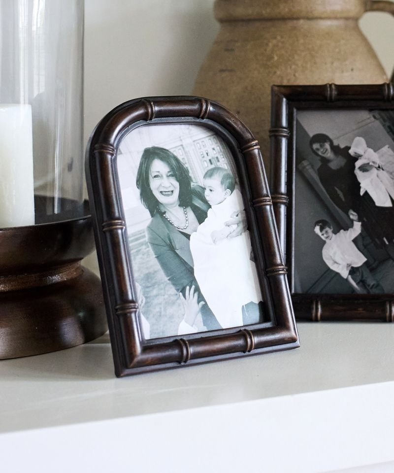 French Country Bamboo Round Top Photo Frame 4x6