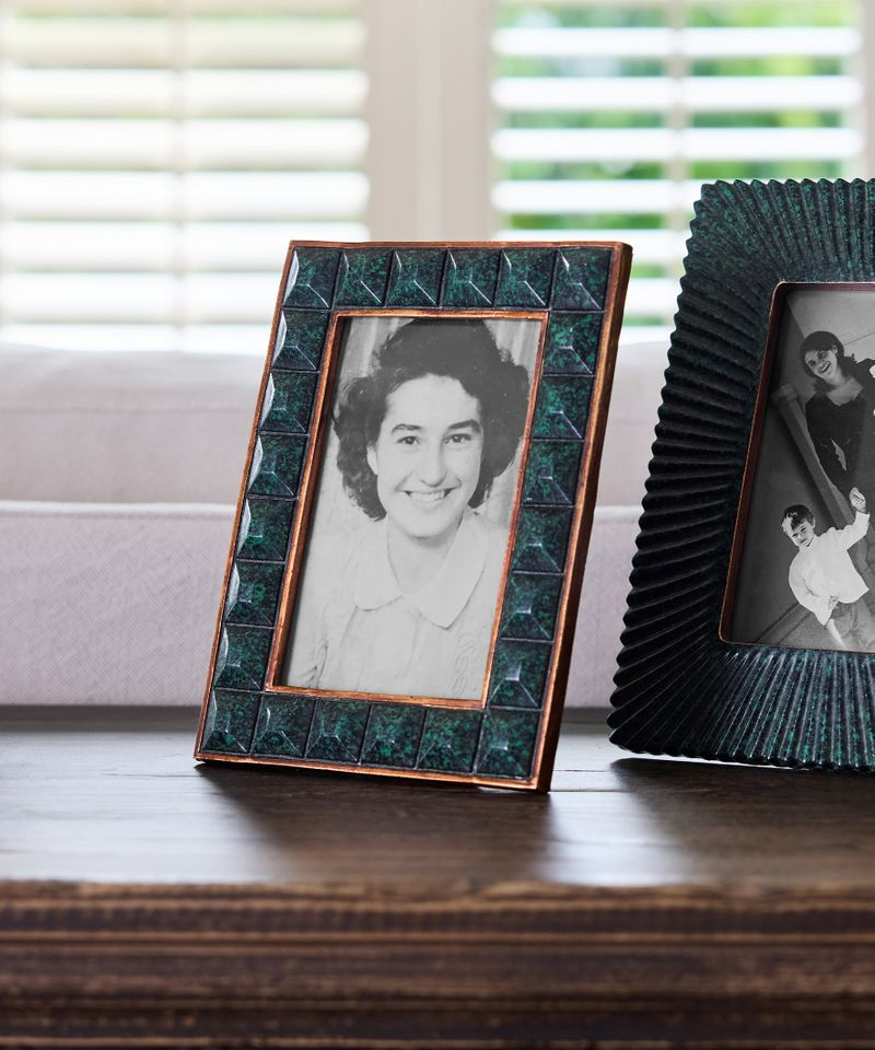 French Country Jade Squares Photo Frame 4x6