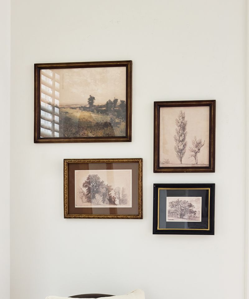 French Country Oak Tree Pencil Wall Art