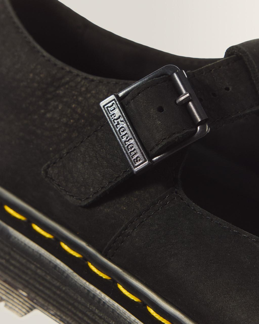Dr Marten's Zebzag Mary Jane - Black Milled Nubuck