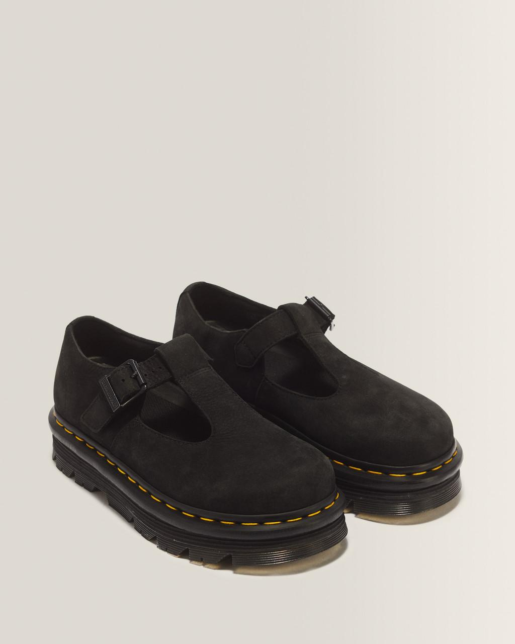Dr Marten's Zebzag Mary Jane - Black Milled Nubuck