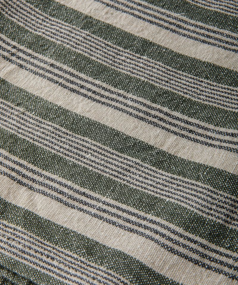 French Country Atelier Stripe Teatowel - Green