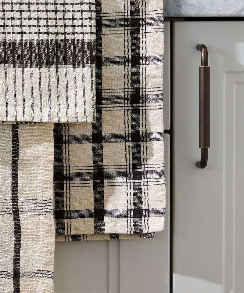 French Country Larder Check Teatowel