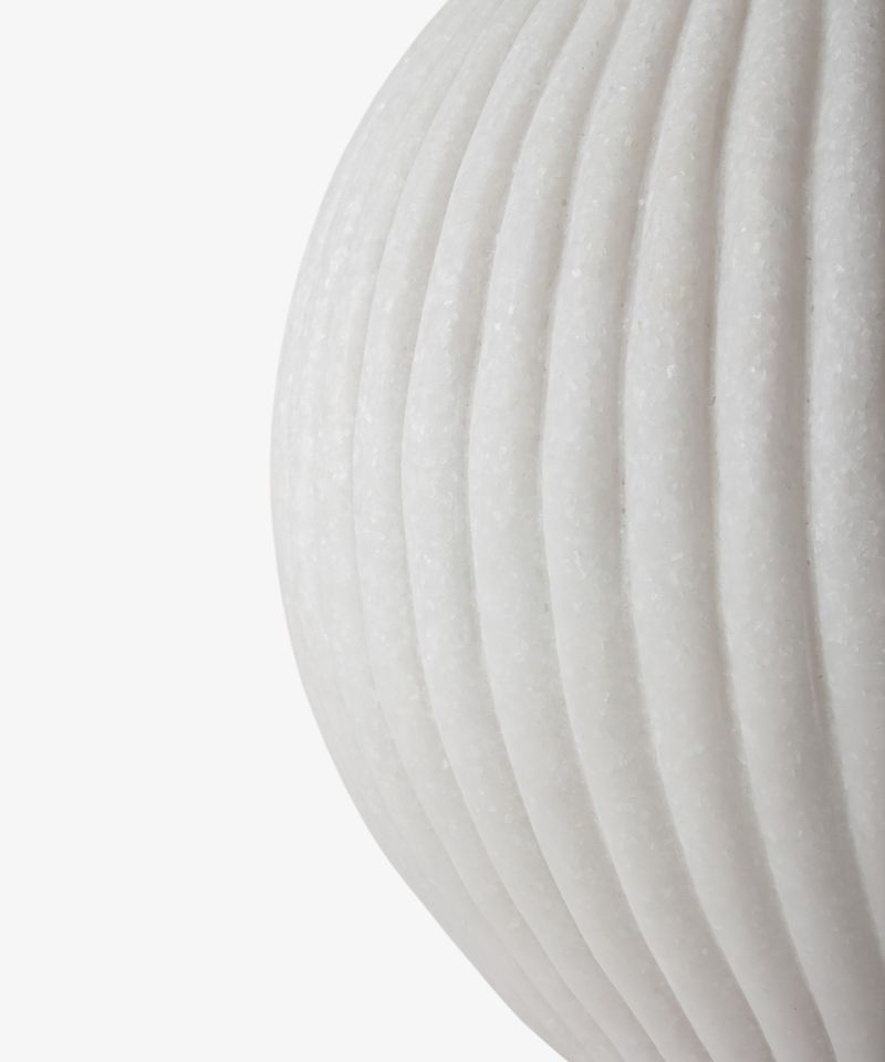 French Country Ribbed Sphere Light Up - Small