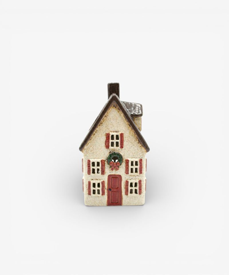 French Country Nordgard Tall Villa with Bow Wreath