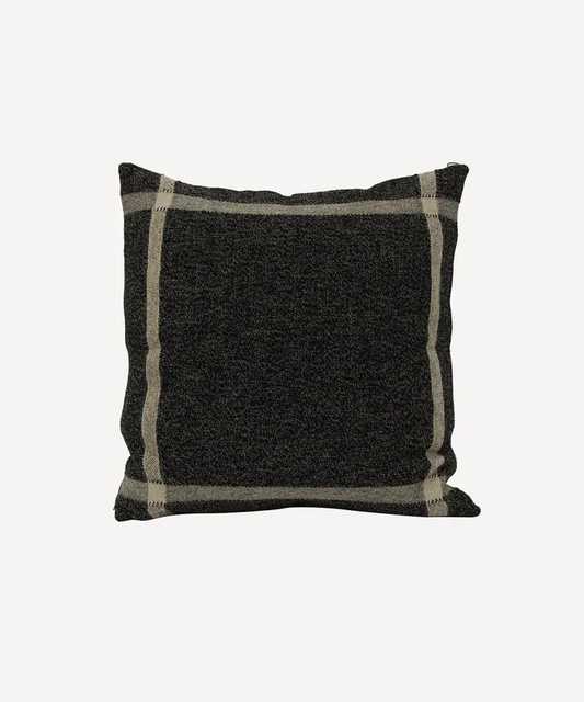 French Country Edith Black Feather Cushion