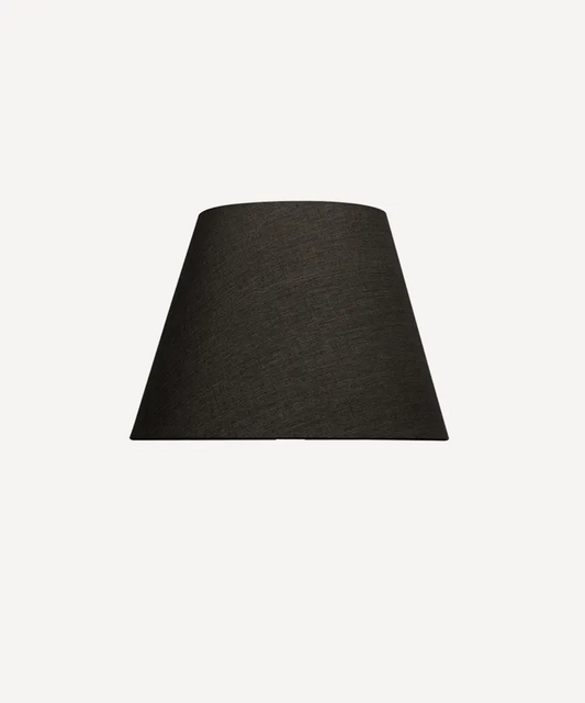 French Country Tapered Shade Linen Black 35cm