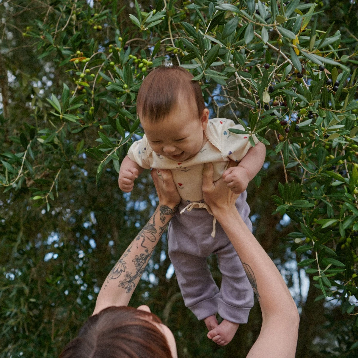 Nature Baby Short Sleeve Bodysuit - Delphine Print