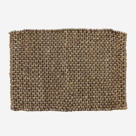 CC Interiors 100% Jute Doormat - Aubergine & Natural
