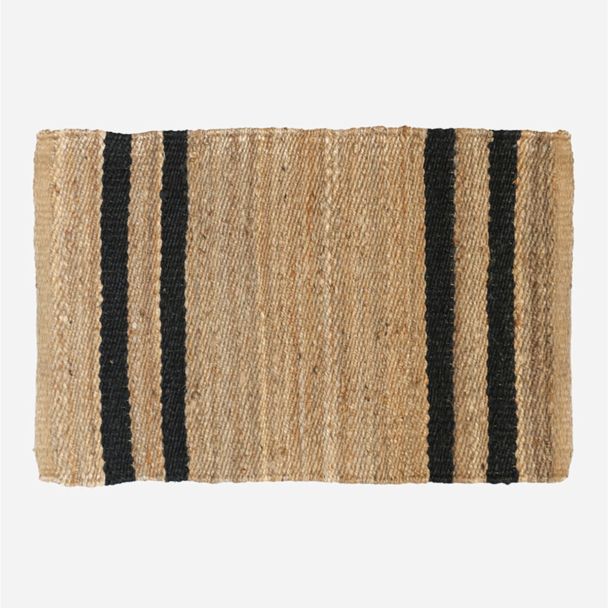CC Interiors 100% Jute Doormat - Natural Sisal with Black Stripes