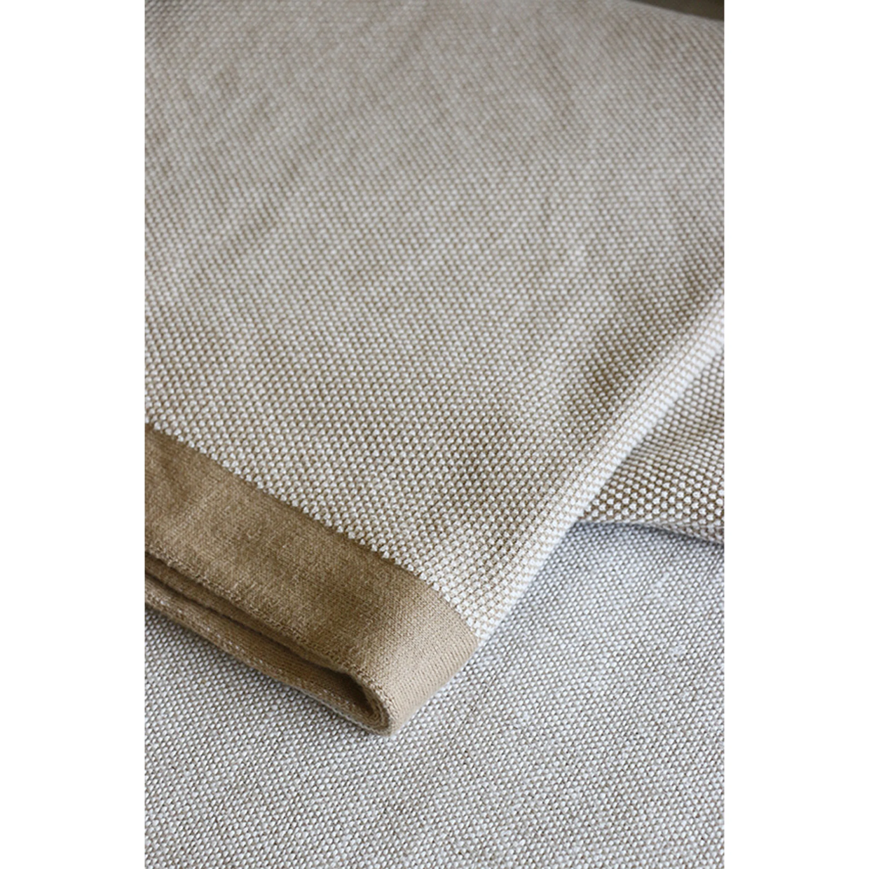 CC Interiors Clyde Throw Boucle Weave - Caramel & Ivory