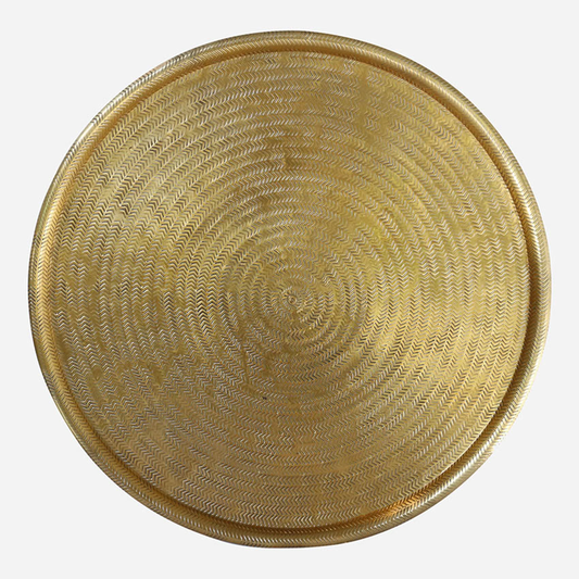 CC Interiors Ravello Large Etched Tray - Antique Brass Finish