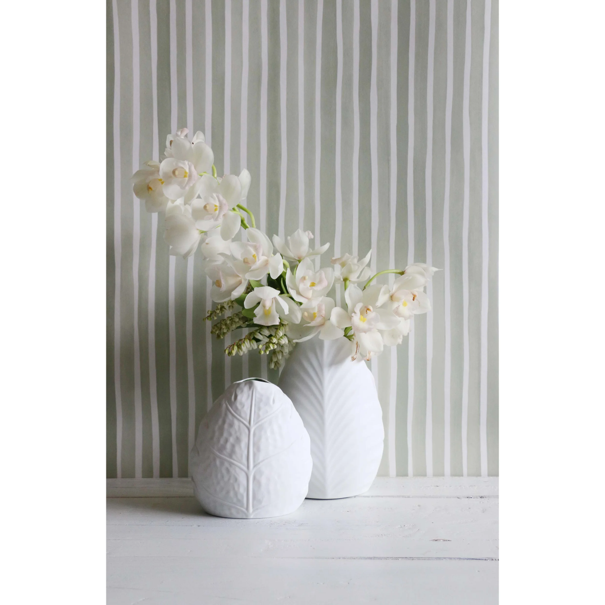 CC Interiors Leaf Vase in Matt White