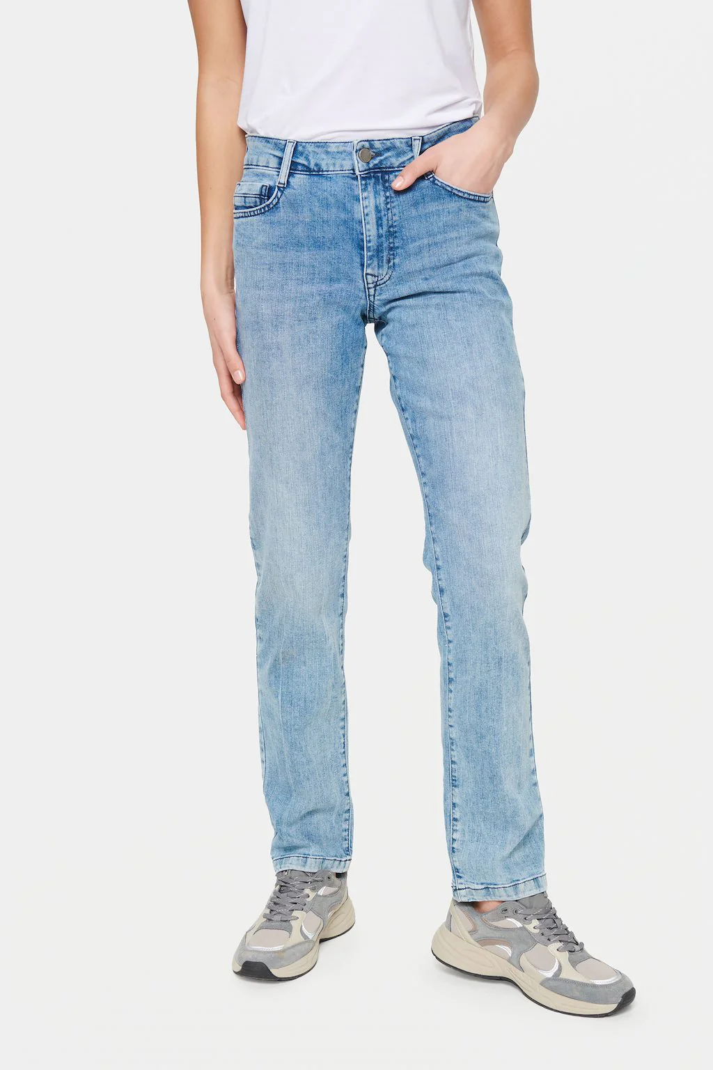 Saint Tropez Molly Regular Jeans - Light Blue Denim