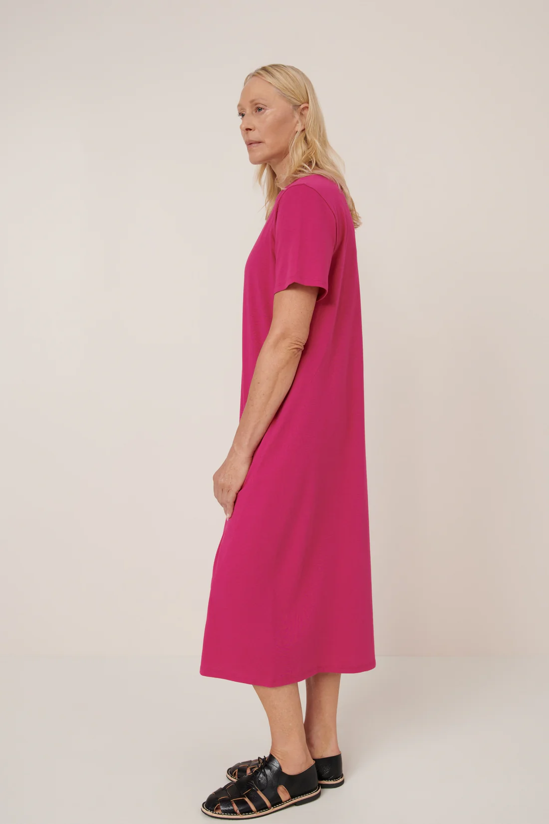 Kowtow Light Tee Dress - Magenta