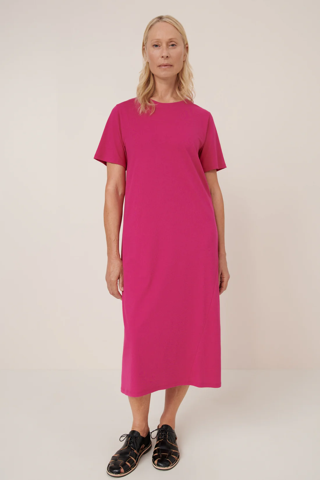 Kowtow Light Tee Dress - Magenta