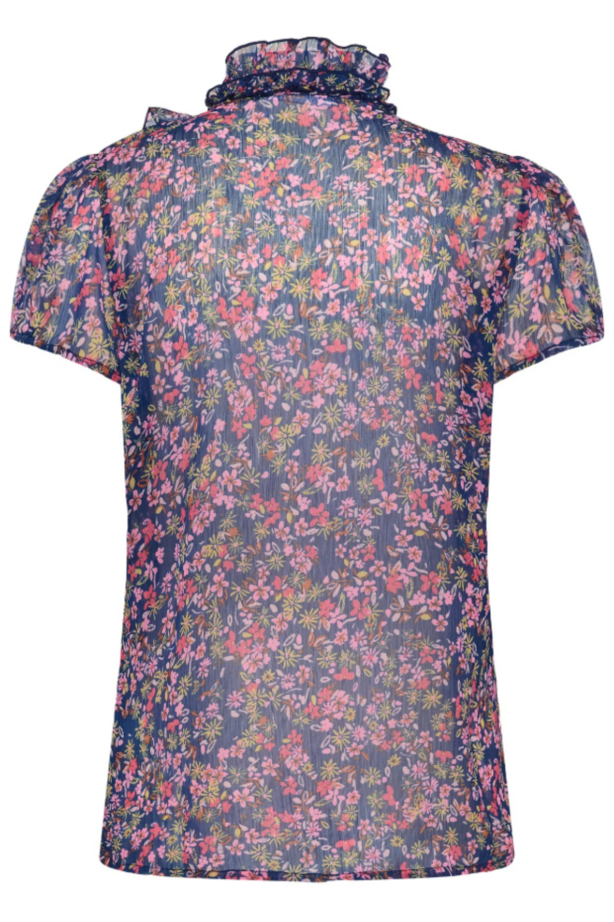Saint Tropez Lilja SS Shirt - Navy Peony Bloom