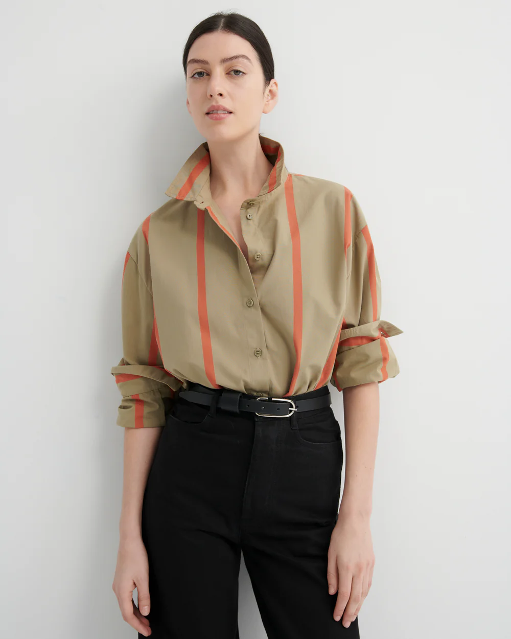 Kowtow Maker Shirt - Nasturtium Stripe
