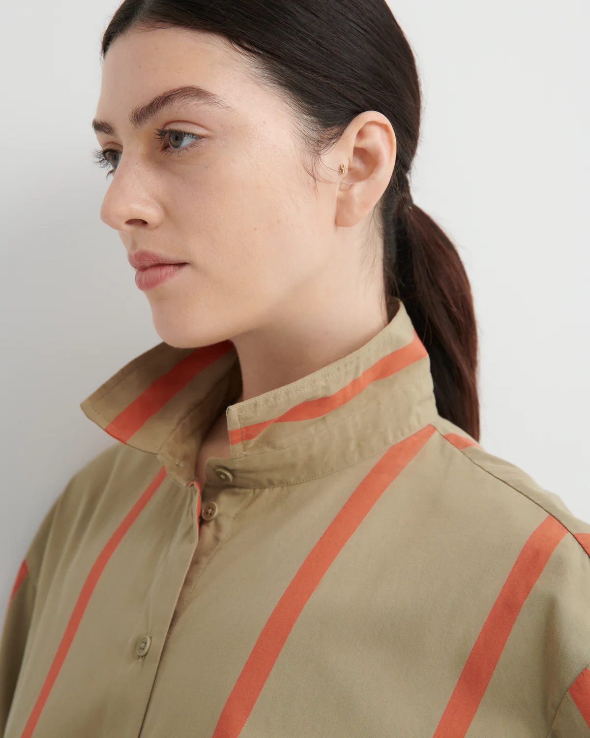 Kowtow Maker Shirt - Nasturtium Stripe