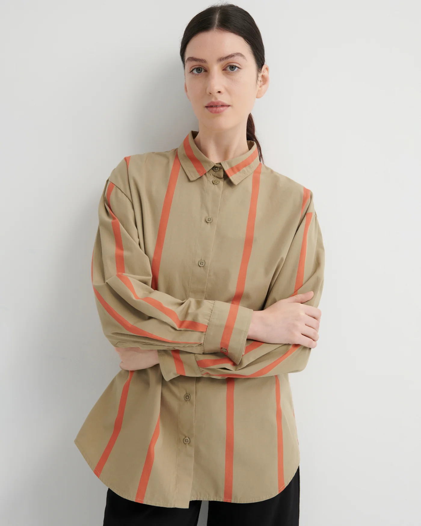 Kowtow Maker Shirt - Nasturtium Stripe