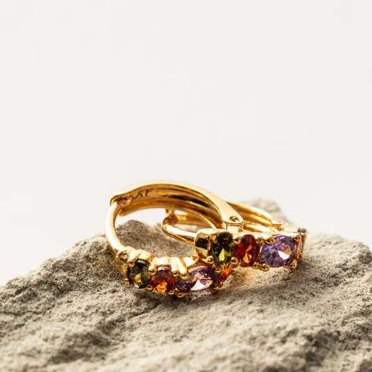 Queen of the Foxes Earrings Rainbow Sleeper