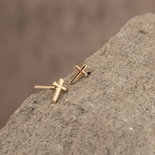 Queen of the Foxes Earrings Simple Cross Studs