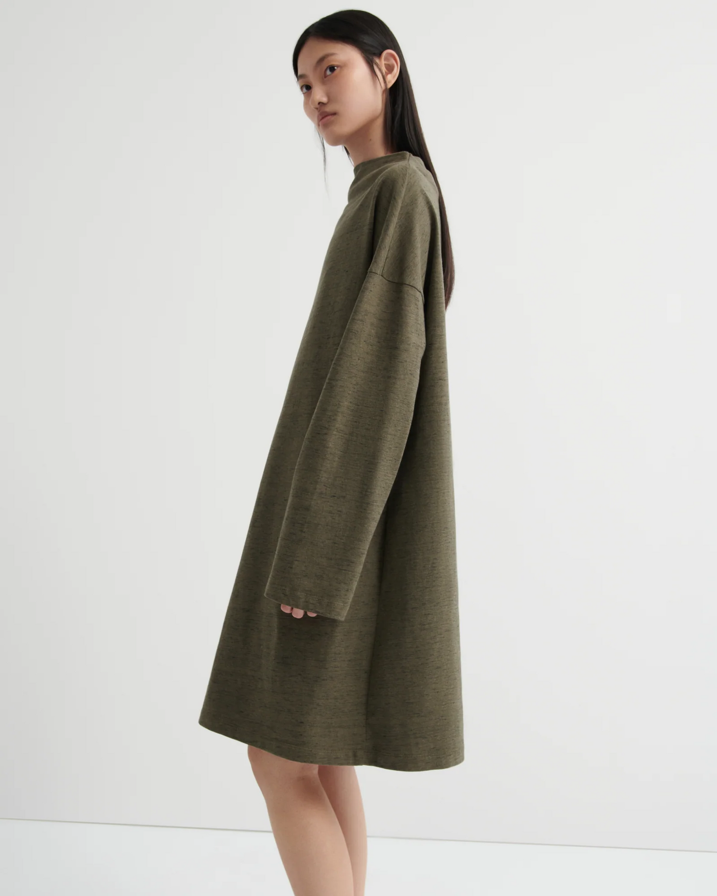 Kowtow Measure Dress - Bark Melange