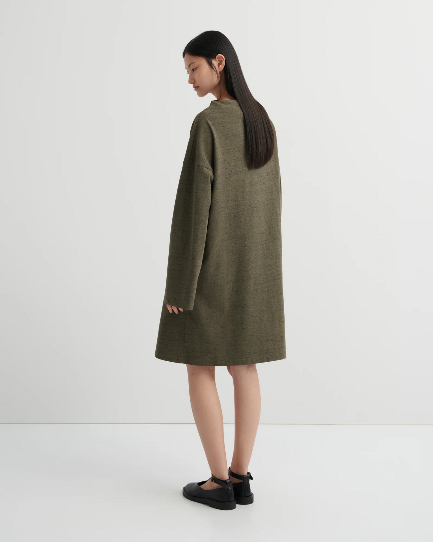 Kowtow Measure Dress - Bark Melange
