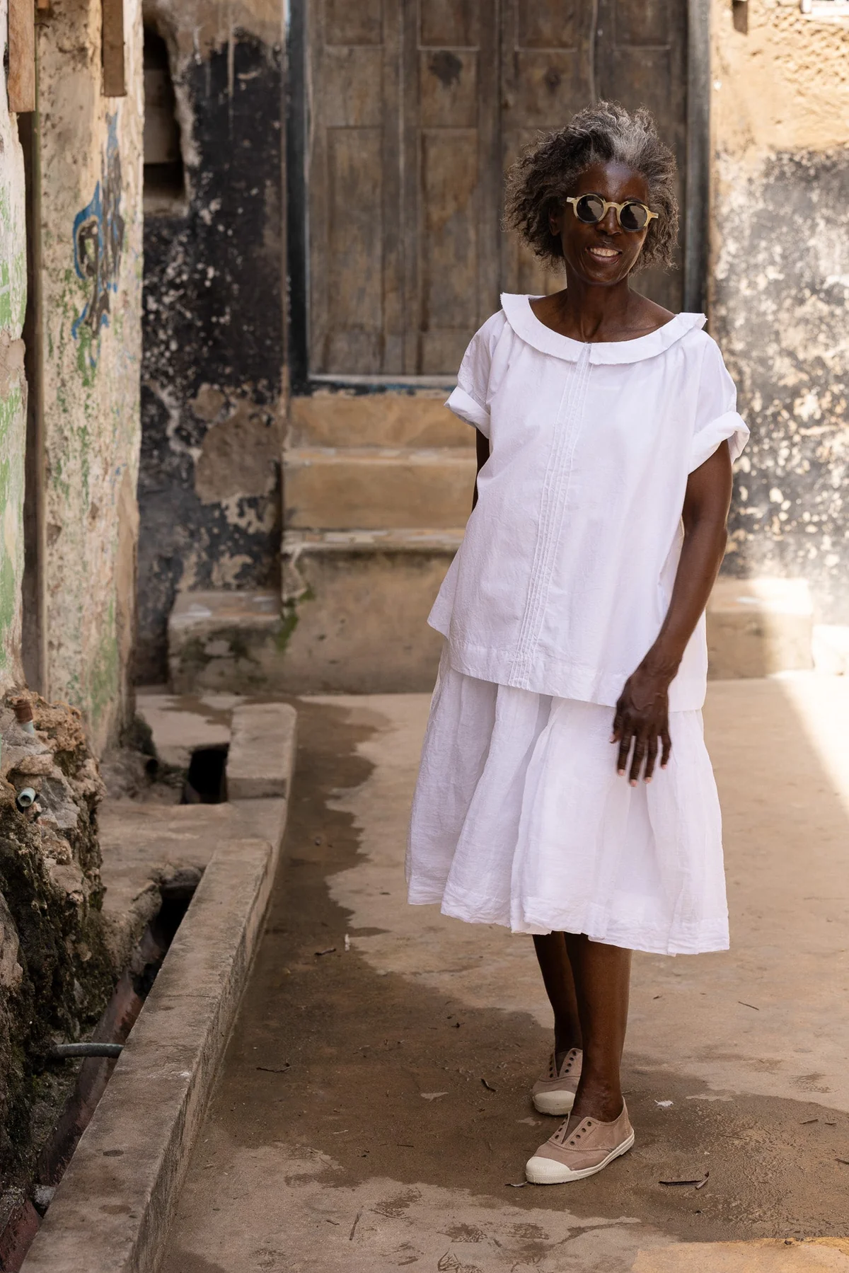 Meg By Design Mia Top Cotton Poplin - White