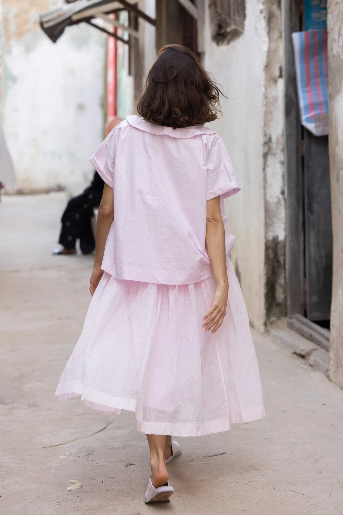 Meg By Design Mia Top Cotton Poplin - Pink