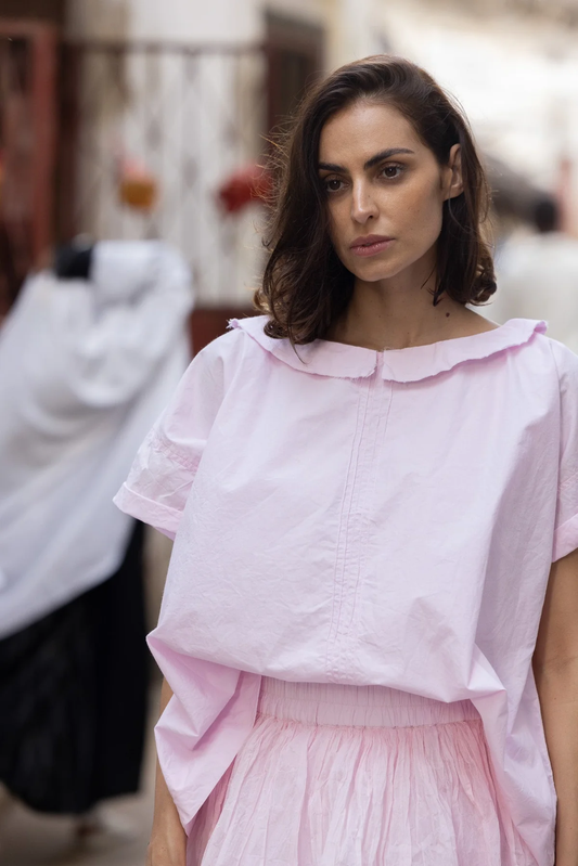 Meg By Design Mia Top Cotton Poplin - Pink