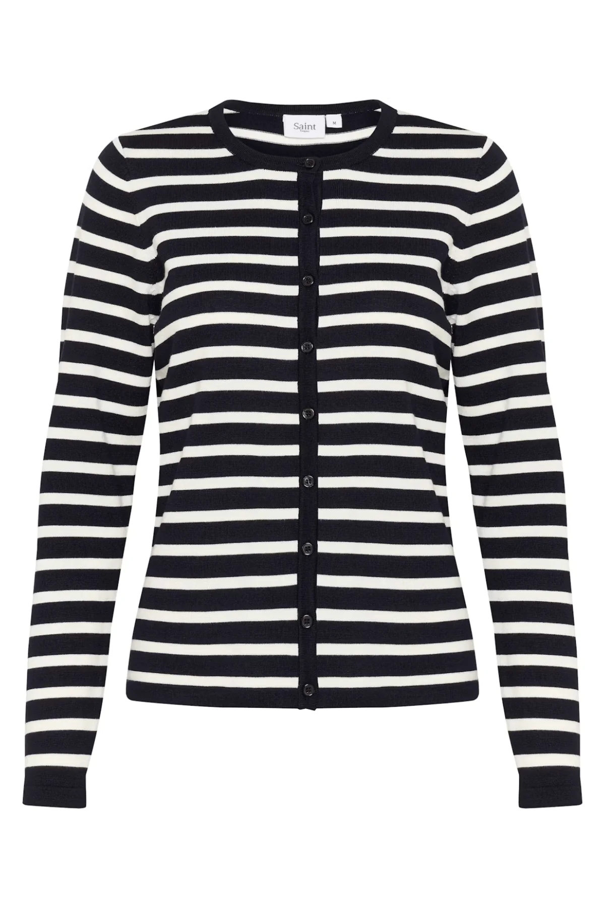 Saint Tropez Mila Striped Cardigan - Black Stripe