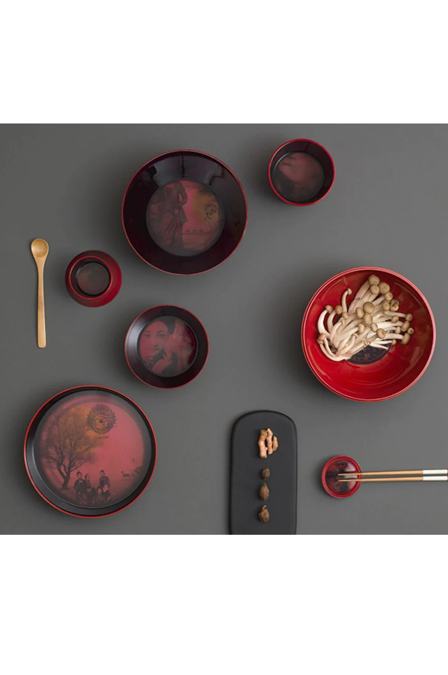 Ibride Ming Stackable Dinner Set - China Red