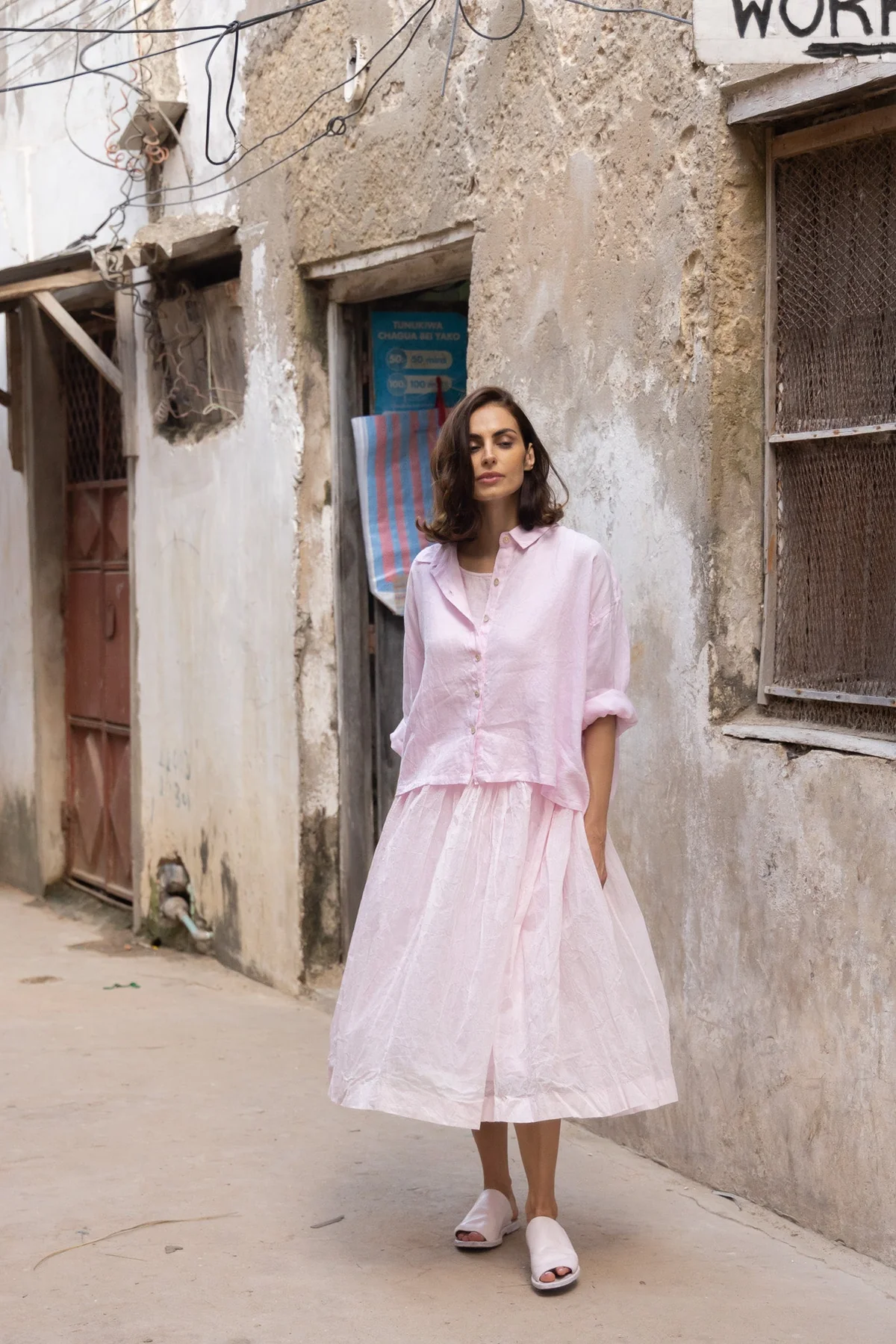 Meg By Design Moyo Shirt Linen - Pink