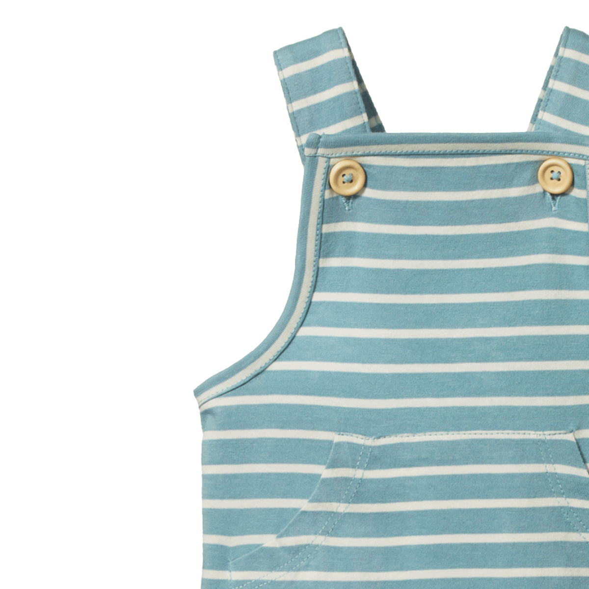 Nature Baby Tobi Overalls - Mineral Blue Sailor Stripe