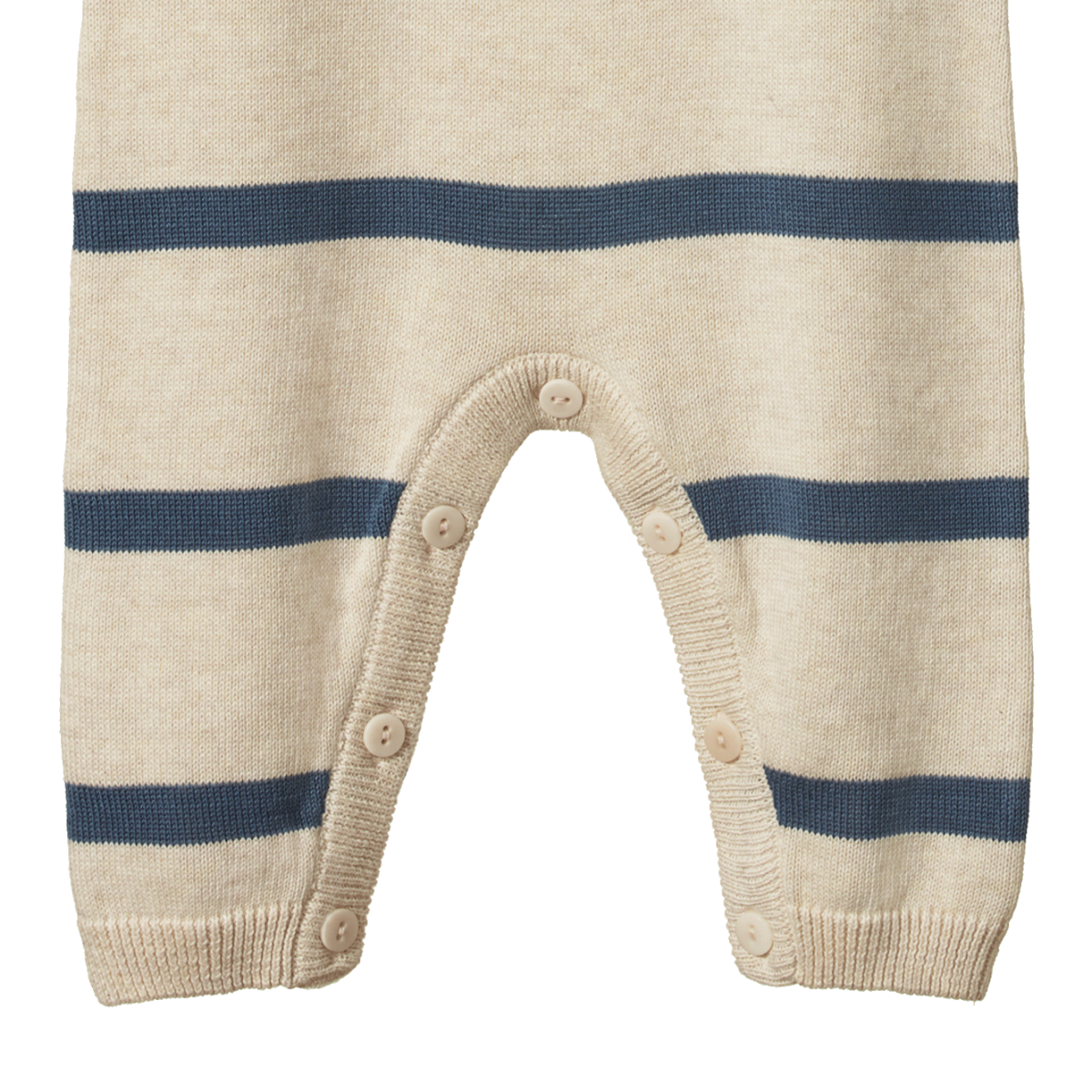 Nature Baby Lou Suit - Oatmeal Marl/Blue Stripe