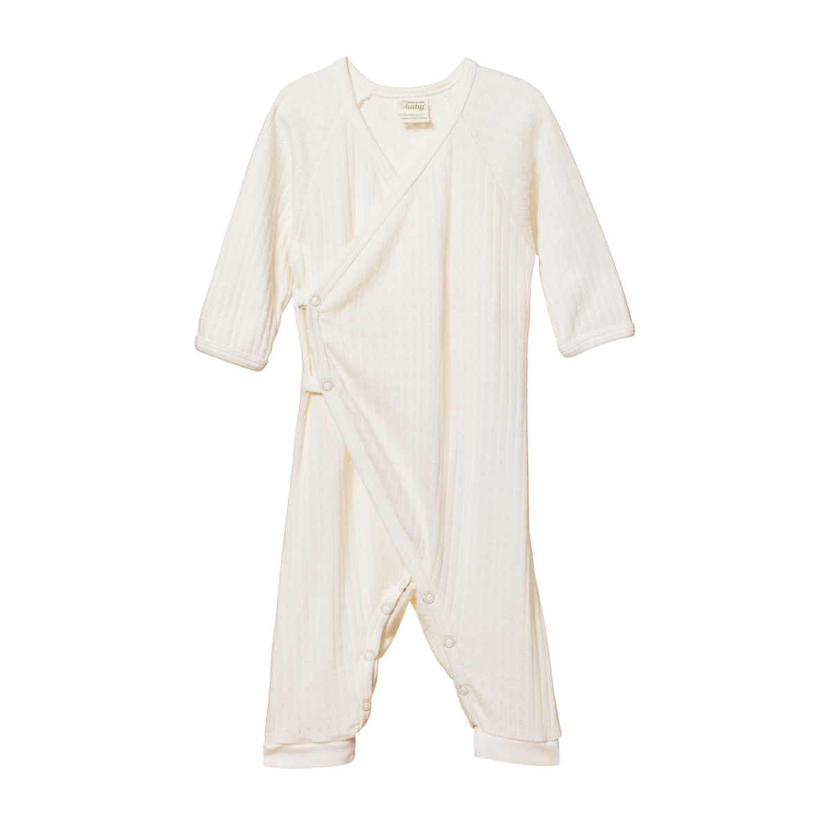 Nature Baby Kimono Stretch & Grow Pointelle - Natural