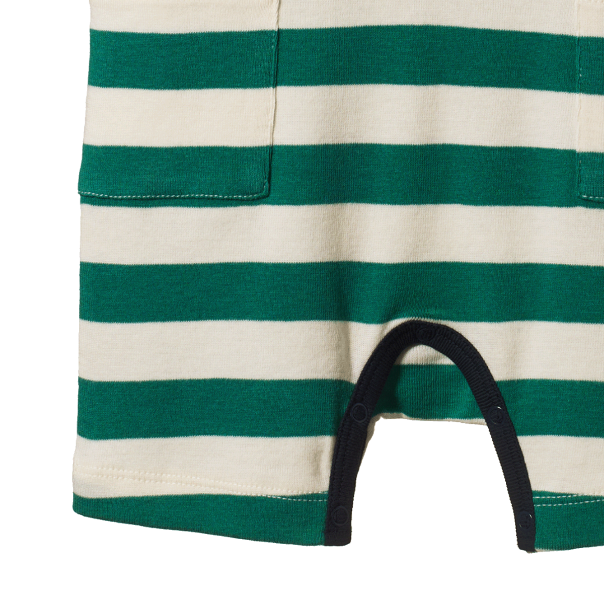Nature Baby Camper Suit - Peppermint/ Navy Stripe
