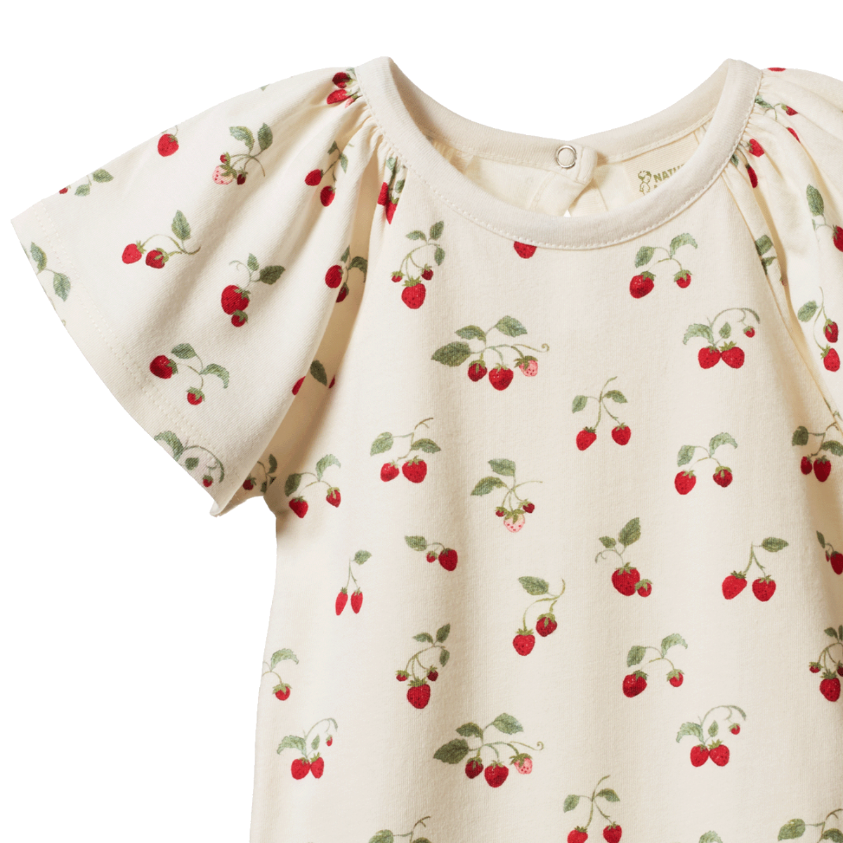Nature Baby Faye Bodysuit - Strawberry Blush Print