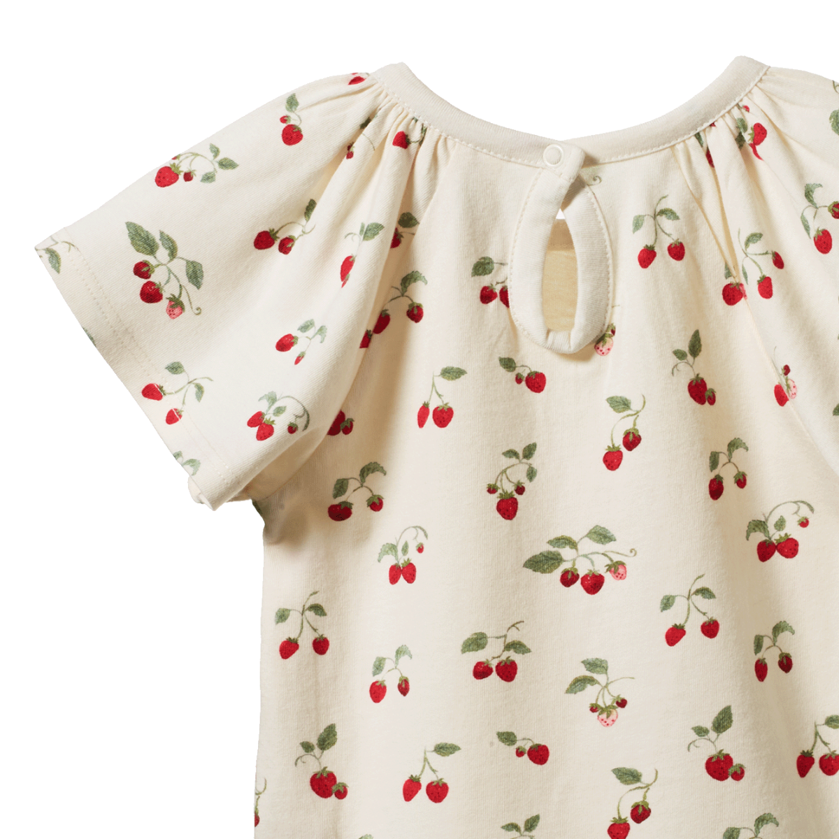Nature Baby Faye Bodysuit - Strawberry Blush Print