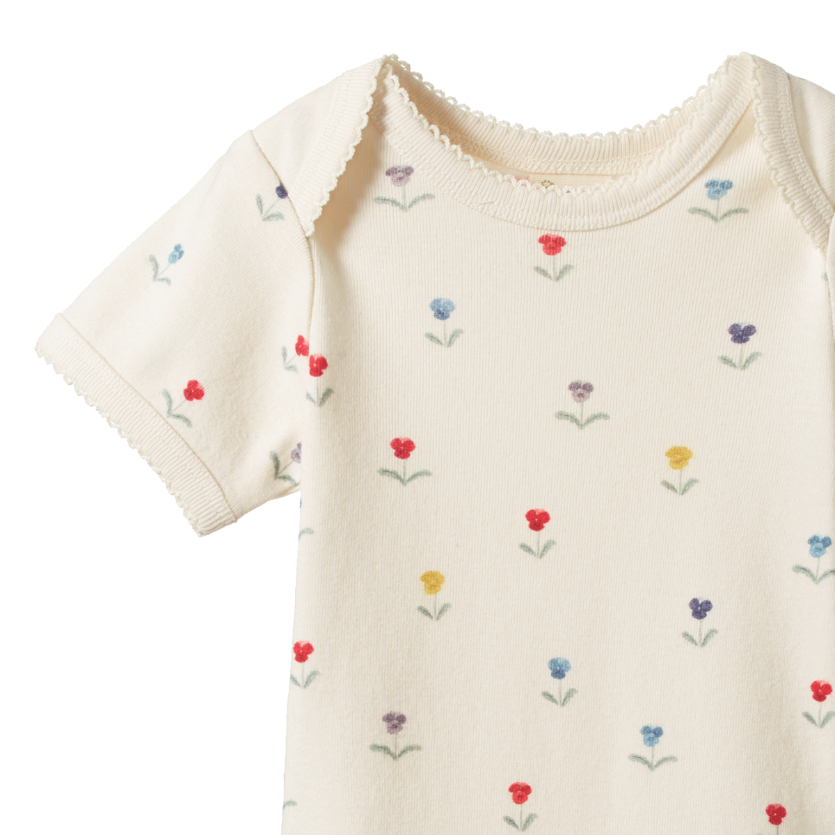 Nature Baby Short Sleeve Bodysuit - Delphine Print