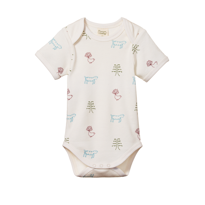 Nature Baby Short Sleeve Bodysuit - Nature Baby Print