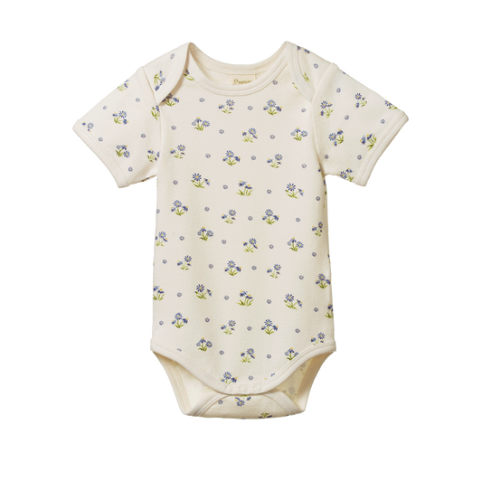 Nature Baby Short Sleeve Bodysuit - Daisy Daze Print