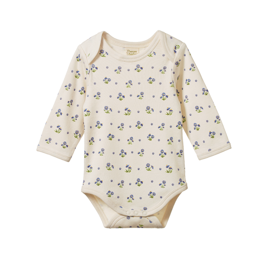 Nature Baby Long Sleeve Bodysuit - Daisy Daze Print