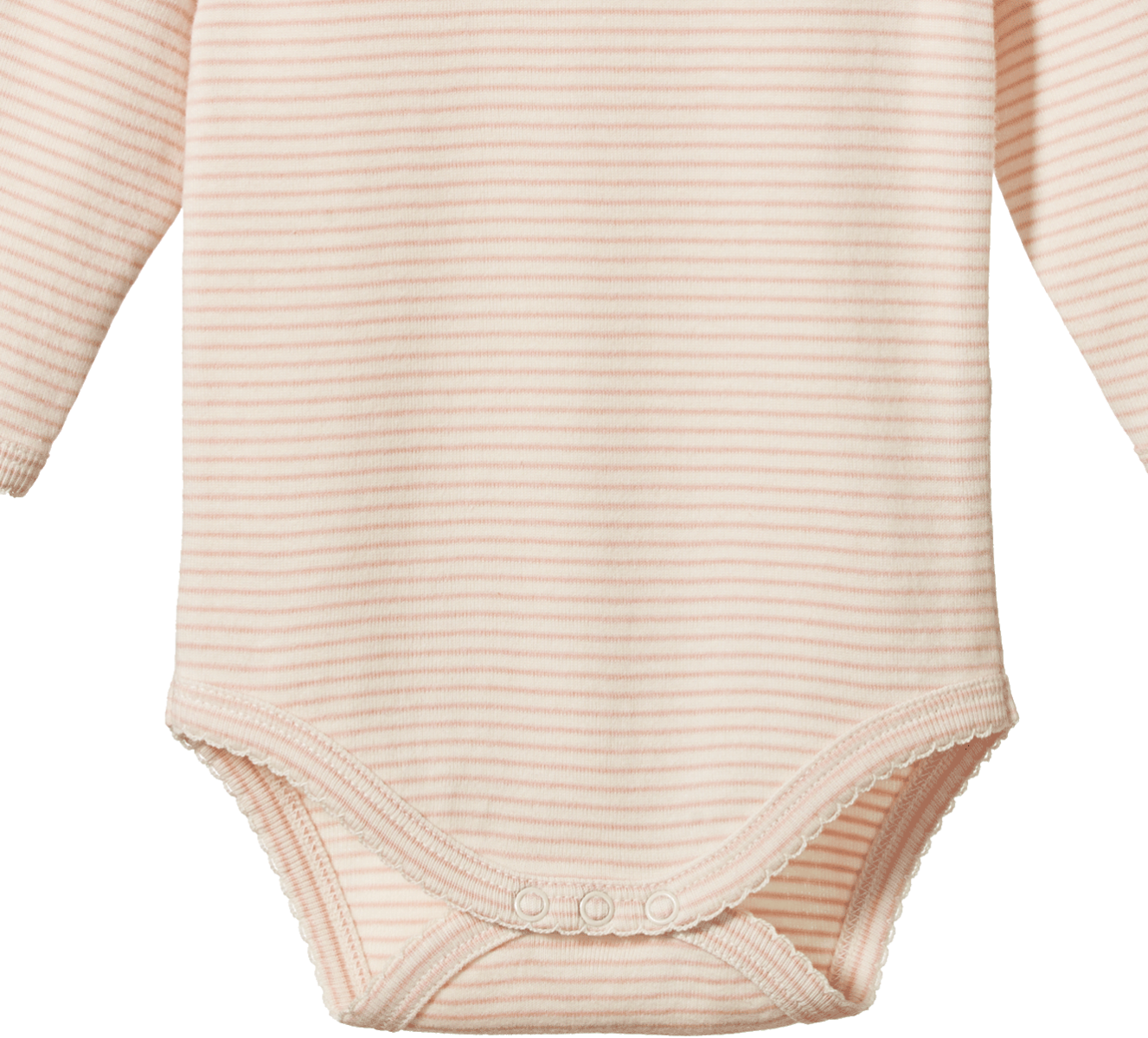 Nature Baby Long Sleeve Bodysuit - Rose Dust Pinstripe